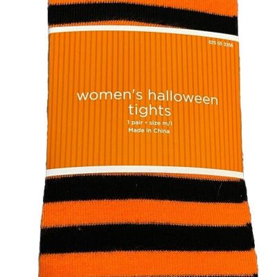 Halloween Striped Womens Tights Size Medium To Large